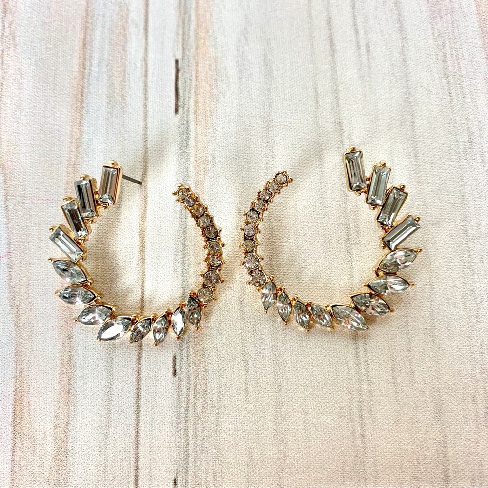 Panacea Pave Baubles Greek Halo earrings